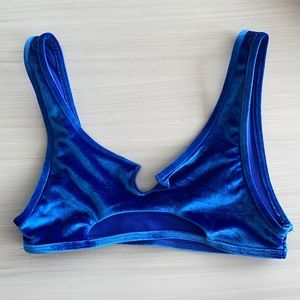 Velvet blue bikini top